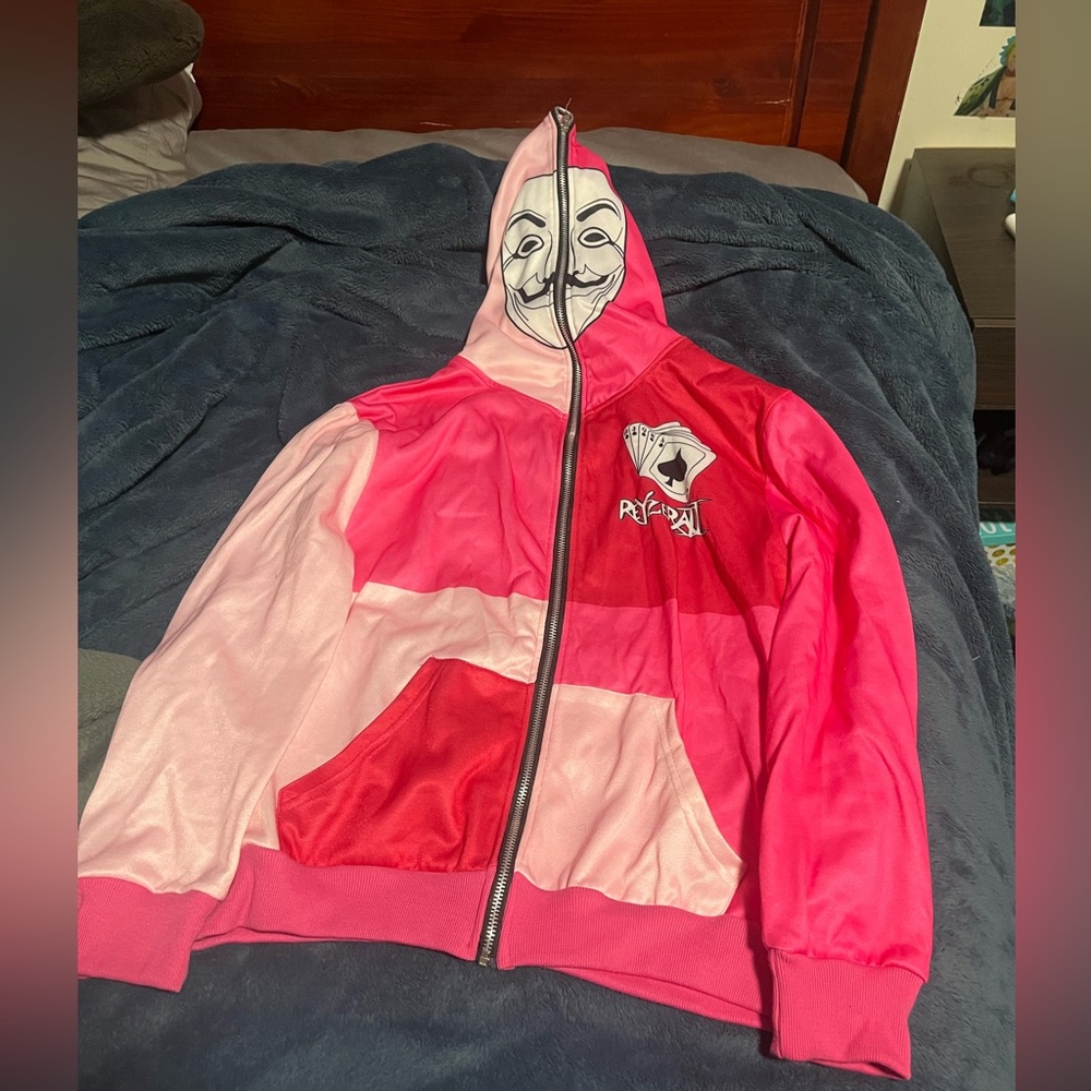 Reyzerati “bet on yourself” pink full zip jacket